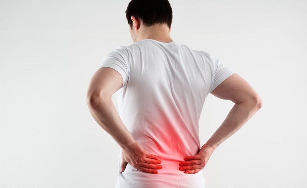 dor lombar devido à osteocondrose